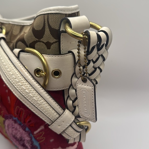 Sale! Limited Edition 6123 Coach Poppy Floral Signature Jacquard Shoulder Bag - Picture 4 of 14